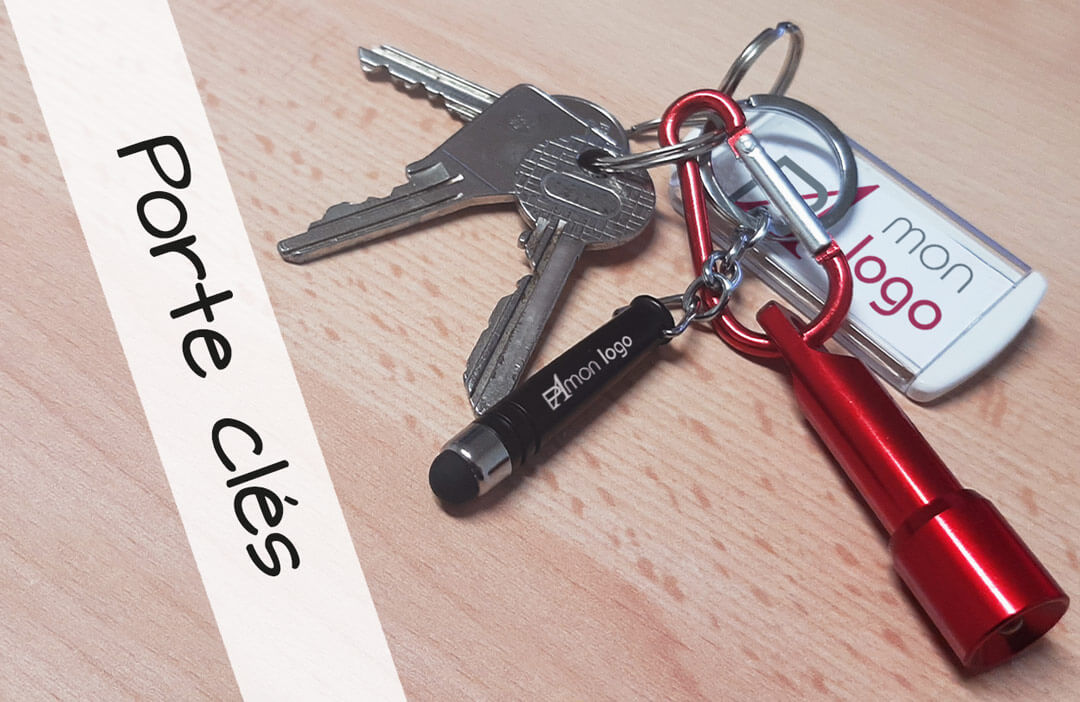 Porte-clé publicitaire personnalisé avec logo pour entreprise et association à prix discount 