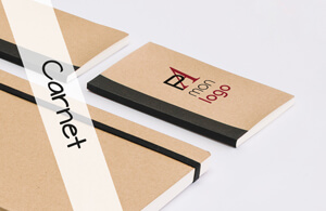 Carnet publicitaire personnalisé avec logo pour entreprise et association à prix discount 