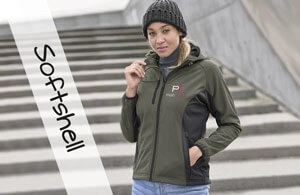 Veste softshell publicitaire personnalisée avec logo pour entreprise et association à prix discount 
