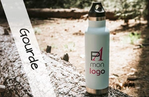 Gourde publicitaire personnalisée avec logo pour entreprise et association à prix discount 