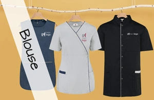 Blouse publicitaire personnalisée avec logo pour entreprise et association à prix discount 