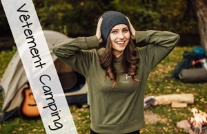 Vêtement publicitaire personnalisé camping et centre de loisir 