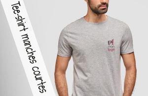 T-shirt publicitaire personnalisé à manches courtes 