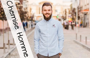 Chemise publicitaire personnalisée pour homme 