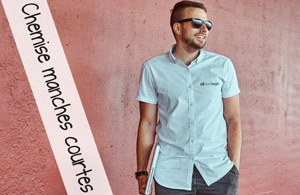 Chemise publicitaire personnalisée à manches courtes 