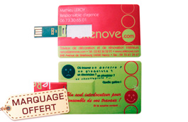 Clé USB carte de crédit publicitaire personnalisée avec logo 