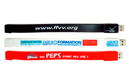 Clé USB bracelet personnalisée
