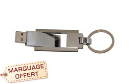 Clé USB métal à connectique rotative publicitaire personnalisée avec logo 