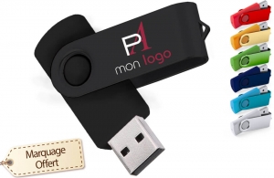 Clé USB color twist publicitaire personnalisée avec logo 