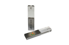 Clé USB cristal, verre et aluminium personnalisée