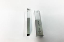 Clé USB cristal, verre et aluminium personnalisée