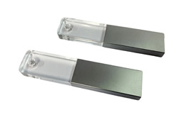 Clé USB cristal, verre et aluminium personnalisée