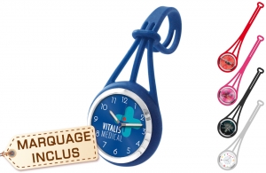 Montre infirmière en silicone publicitaire personnalisée avec logo 