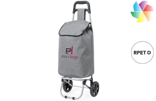Chariot de course caddie de marché pliable recyclé Daggio publicitaire personnalisé avec logo 