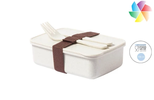 Lunch box avec couverts Harxem publicitaire personnalisé avec logo 