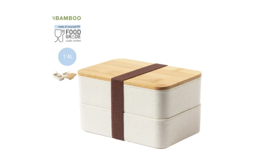 Lunch box personnalisée Bawar boite repas double avec couverts