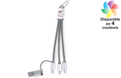 Cable de charge connexion micro USB Frecles publicitaire personnalisé avec logo 