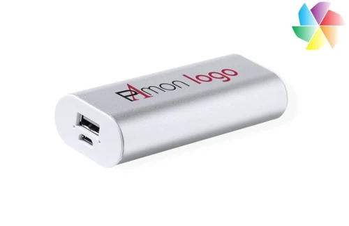 Batterie externe Hylin 2 200 mAh publicitaire personnalisée avec logo 