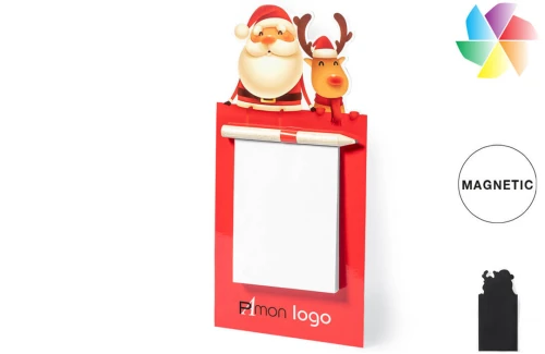 Magnet bloc-notes de Noël publicitaire personnalisé avec logo 