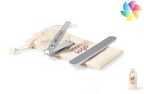 Set à manucure avec pochette de voyage Kilian publicitaire personnalisée avec logo 