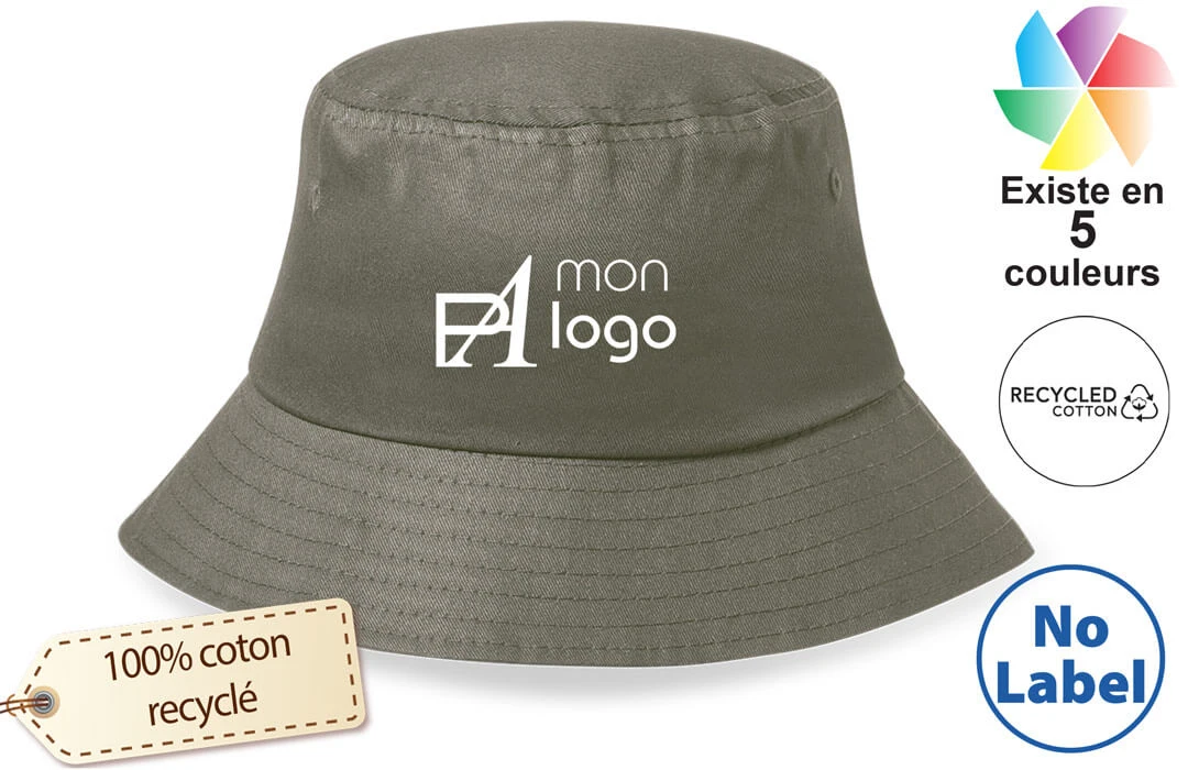 Bob personnalisé en coton bio recyclé écologique