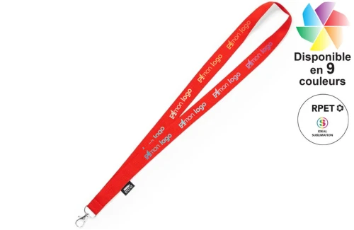 Cordon tour de cou pour sublimation publicitaire personnalisée avec logo 