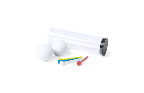 Set de 2 balles de golf personnalisées Caddie avec 4 tees bois