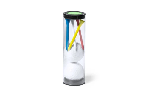 Set de 2 balles de golf personnalisées Caddie avec 4 tees bois