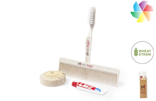 Set de toilette kit voyage 4 pièces Travel publicitaire personnalisée avec logo 
