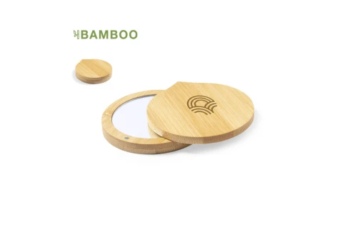 Miroir de poche personnalisé Susil en bois