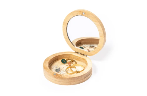 Miroir de poche personnalisé Gonzalex avec étui à bijoux