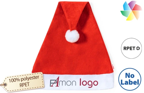 Bonnet de Noël publicitaire personnalisé recyclé 