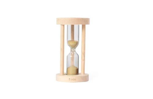 Sablier personnalisé Trinket socle en bois 3 minutes
