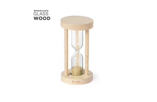 Sablier personnalisé Trinket socle en bois 3 minutes