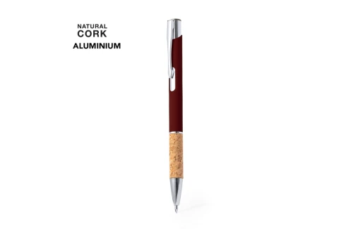 Stylo publicitaire Logard en aluminium coloré et liège