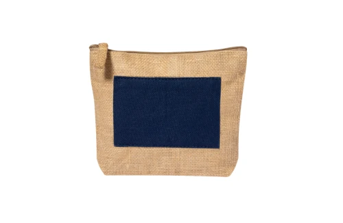 Trousse de maquillage personnalisé Kasmie pochette beauté en toile jute