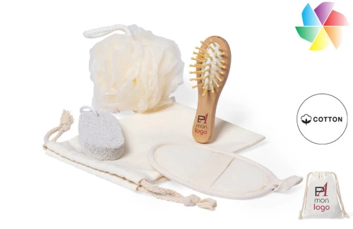 Set soin du bain ensemble de 4 pièces Seido publicitaire personnalisée avec logo 
