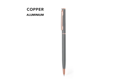 Stylo personnalisé Noril fin en aluminium mat coloré