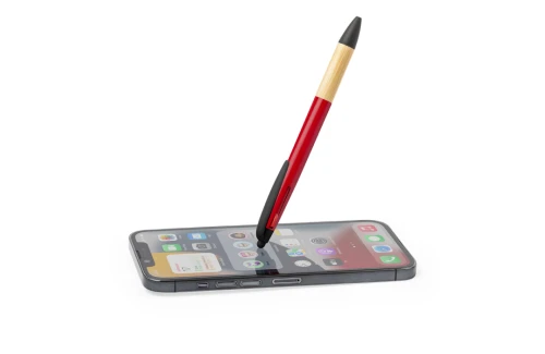 Stylo 3 couleurs personnalisé Milok en bambou et fibre de blé