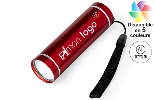 Lampe torche en alu recyclé Flareaon publicitaire personnalisée avec logo 