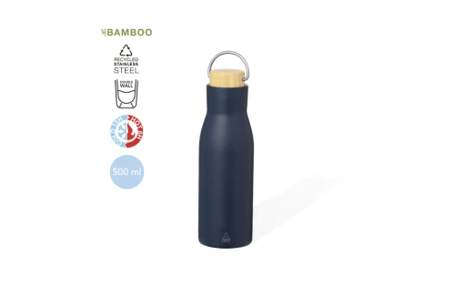 Gourde isotherme personnalisée Prismix 500ml en inox recyclé