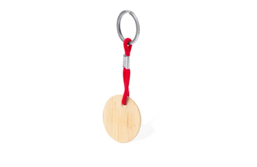 Porte-clés personnalisé cirbam plaque bambou rond