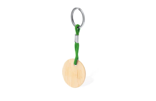 Porte-clés personnalisé cirbam plaque bambou rond