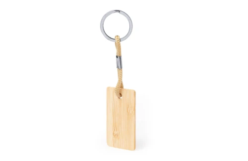 Porte-clés personnalisé Recbam plaque bambou rectangle