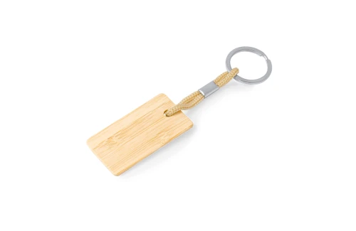 Porte-clés personnalisé Recbam plaque bambou rectangle