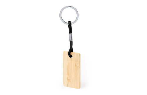 Porte-clés personnalisé Recbam plaque bambou rectangle