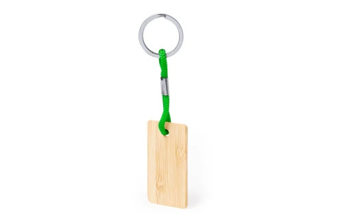 Porte-clés personnalisé Recbam plaque bambou rectangle