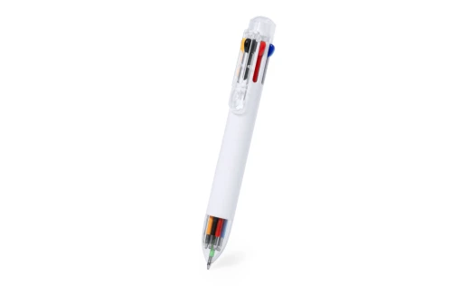 Stylo 8 couleurs publicitaire kiviuk en plastique ABS blanc