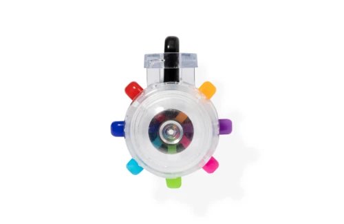 Stylo 8 couleurs publicitaire kiviuk en plastique ABS blanc