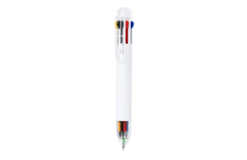 Stylo 8 couleurs publicitaire kiviuk en plastique ABS blanc